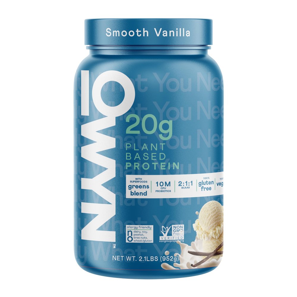OWYN Only What You Need Dairy Free Protein Powder with 20g Protein, Probiotics, Superfoods Greens, Pea, Chia and Pumpkin Seed Blend (Smooth Vanilla, 2.1 Pound - Pack of 1)