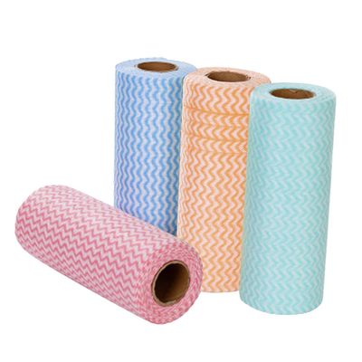 4 Roll Multi Color Kitchen Disposable Towels Non Stick Oil Wiping Rags Cleaning Towel Multi-uses Nonwoven Dish Cloths (25 Sheets /Roll )
