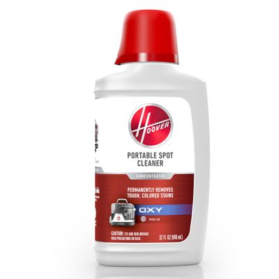 Hoover Oxy Portable Spot Cleaner Solution, 32 oz., Fresh Air Scent, Portable Cleaning Solution, Removes Tough Colored Stains from Carpet and Upholstery, Designed for Hoover CleanSlate Spot Cleaners