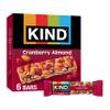 KIND Nut Bars, Cranberry Almond, Healthy Snacks, Good Source of Fiber, Gluten Free, 5g Protein, 6 Count view 1