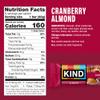 KIND Nut Bars, Cranberry Almond, Healthy Snacks, Good Source of Fiber, Gluten Free, 5g Protein, 6 Count view 2