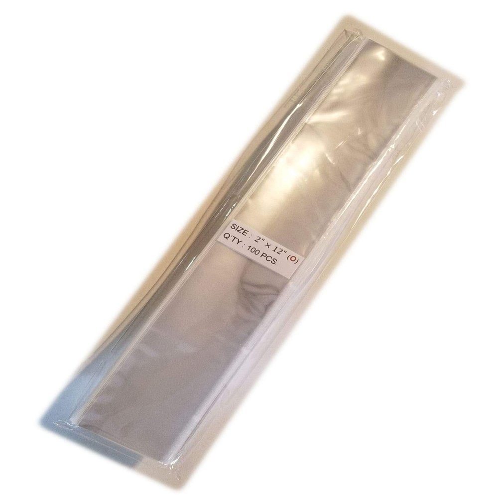 500 Pcs 2x12 (O) Clear Pretzel Rod Favor Cello Cellophane Bags
