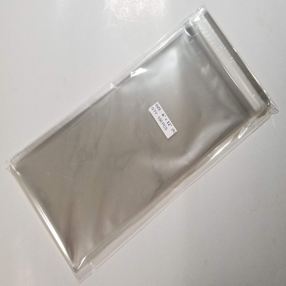 1000 Pcs 6x12 Clear Resealable Cello Cellophane Bags