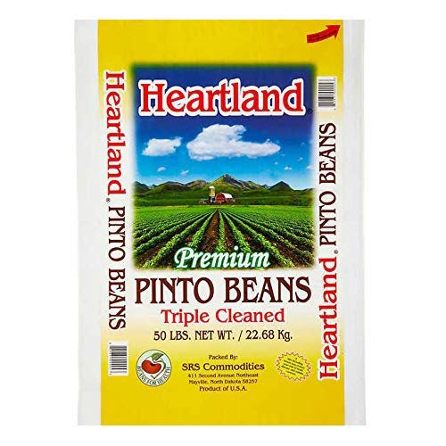 Heartland Pinto Beans, Premium Quality, Grown in USA Triple Cleaned, 50 lbs