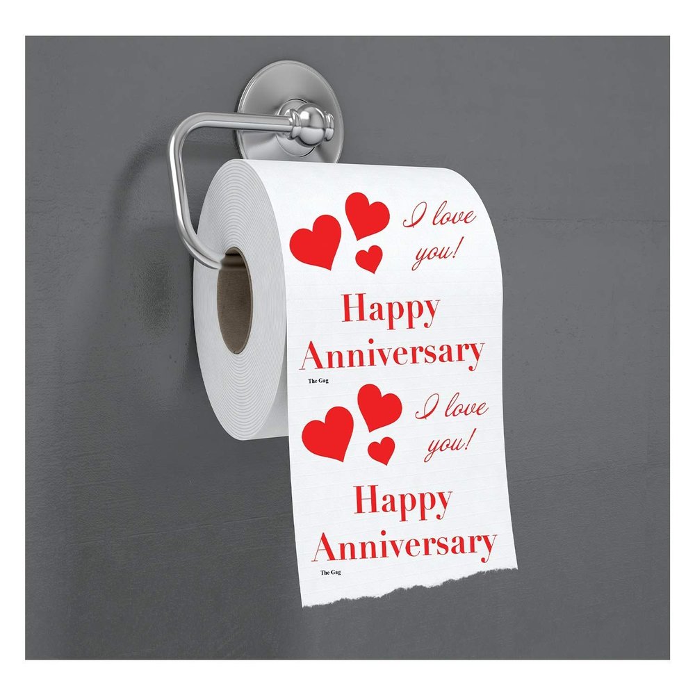 12-Rolls Of Happy Anniversary Toilet Paper In Bulk