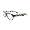 2SeeLife Classic Square Reading Glasses: Animal Print Temples, Fully Magnified Lenses | Black, 3.00 view 1