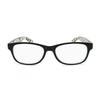 2SeeLife Classic Square Reading Glasses: Animal Print Temples, Fully Magnified Lenses | Black, 3.00 view 2