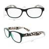 2SeeLife Classic Square Reading Glasses: Animal Print Temples, Fully Magnified Lenses | Black, 3.00 view 4