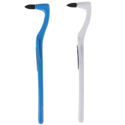 Chironal 2Pcs Portable interdental Brush Orthodontic Toothbrush Small Head Soft Correction Teeth Brace Clean Wisdom Toothbrush Dental