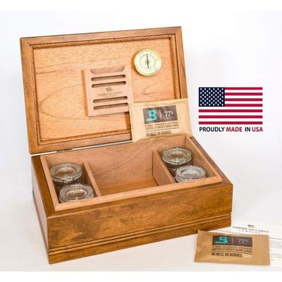 American Chest C75W Amish CannBisDor Humidor44; Walnut - Large