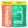 Plackers Micro Line Dental Floss Picks, Fold-Out FlipPick, Tuffloss, Easy Storage with Sure-Zip Seal, Fresh Mint Flavor, 300 Count view 1