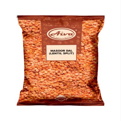 Aiva Masoor Dal (Red Split Lentils) No Husk 4 LB Bulk | Premium Quality for Soups, Stews, and Indian Cooking