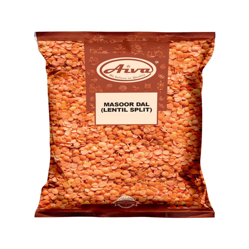 Aiva Masoor Dal (Red Split Lentils) No Husk 4 LB Bulk | Premium Quality for Soups, Stews, and Indian Cooking