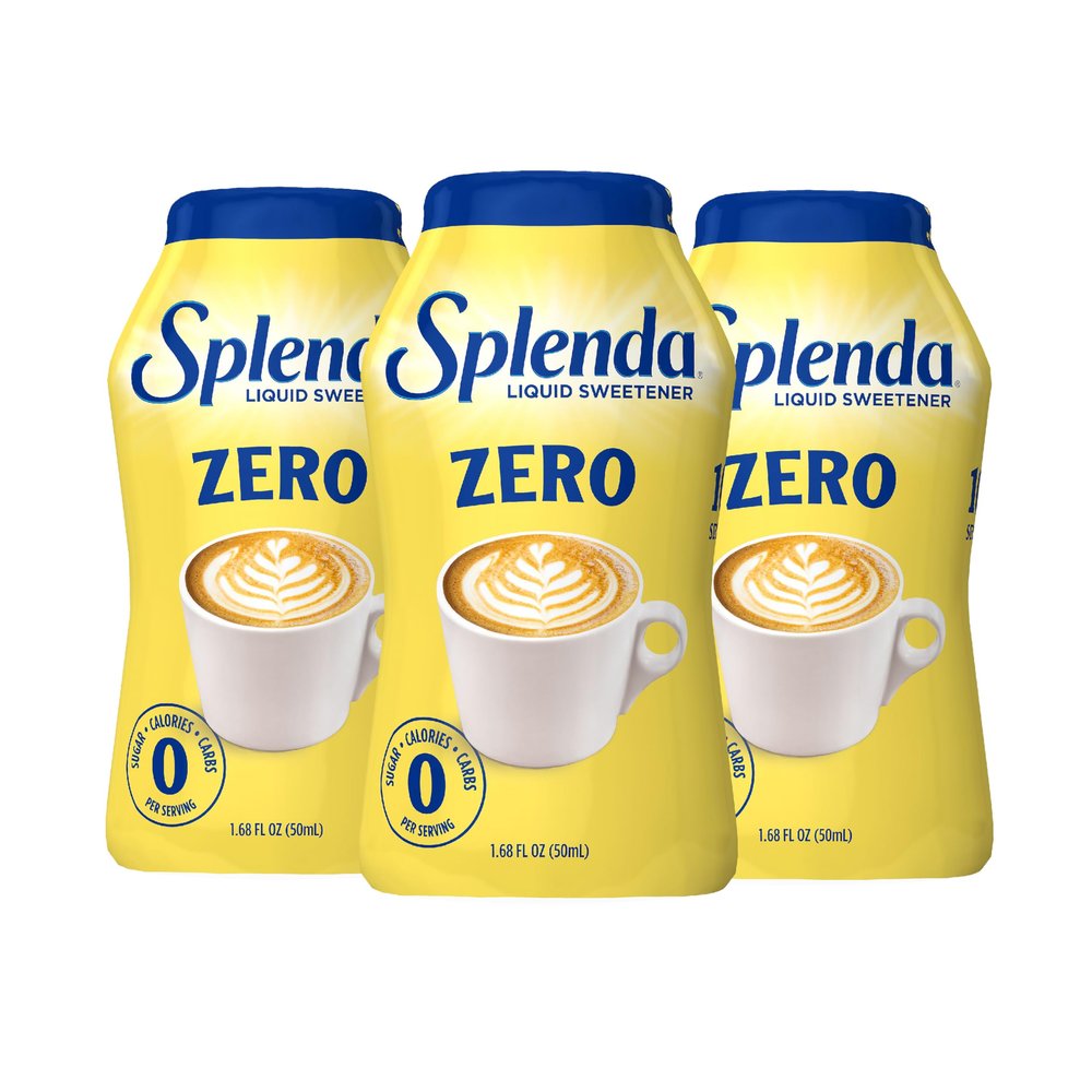 SPLENDA LIQUID Zero Calorie Sweetener drops, 1.68 Ounce Bottle (Pack of 3)