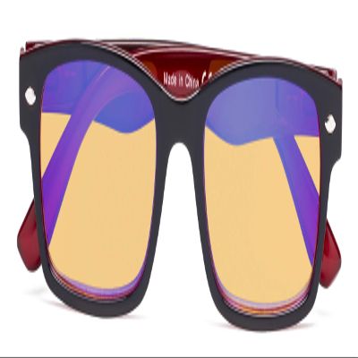 CessBlu Amber Tinted Digital Blue Light Blocking Glasses for Men Women Reading Computer (Red)