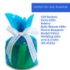 FIESTA WRAPS 200 ft Blue Cellophane Wrap Roll (16 in x 200 ft) - Transparent Colored Wrap for Gift Baskets - Blue Cellophane Paper for Crafts and Wrapping view 3