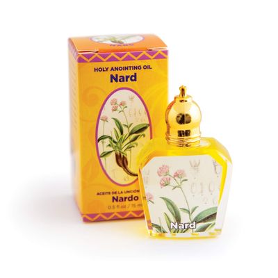Nard Holy Land Anointing Oil from Israel, 1/2 oz Roller Bottle from Jerusalem, Locally Sourced Essences, Gift for Pastors, Priests, Rabbi, & Clergy, Aceite Ungido de Nardo