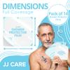 JJ CARE Shower Protector [Pack of 14], 9x9 Dialysis Catheter Shower Shileds Wound Cover, PICC Line Water Barrier, Colostomy Waterproof Bandage Protector, 2 Week Supply view 3