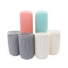 Abcsea 2 Pieces Toothbrush Cups, Travel Toothbrush Holder, Mouthwash Cup, Toothbrush Holder Set (Pink and Green), Tooth Mug, Bathroom Sets view 3