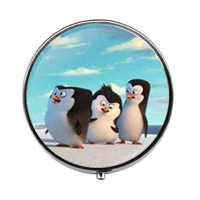 Beautiful Penguins Glass Pill Box - Charm Pill Box - Glass Candy Box Art Photo Jewelry Birthday Festival Gift Beautiful Gift