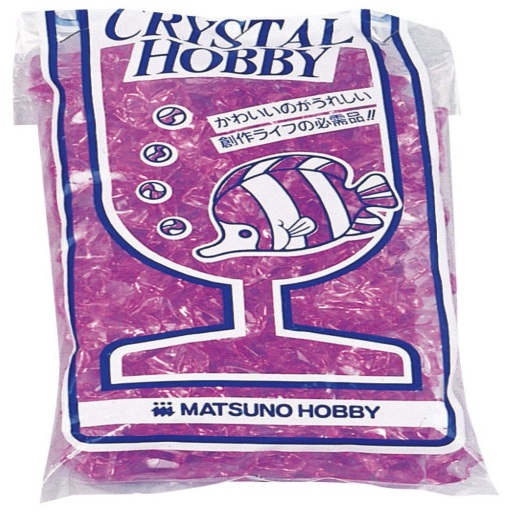 Crystal Hobby BK2132 Crush Ice M, Clear, Purple (1 Grain Approx. 0.8 inches (2 cm), Approx. 170 Capsules) by PS