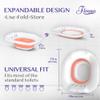 Fivona Sitz Bath for Toilet Seat Postpartum and Hemorrhoids Care - Yoni Steam Seat - Foldable Basin for Epsom Salt Soak - Portable Bidet BPA Free Temperature Resistant - Universal Fit - Pink view 3
