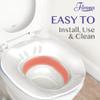 Fivona Sitz Bath for Toilet Seat Postpartum and Hemorrhoids Care - Yoni Steam Seat - Foldable Basin for Epsom Salt Soak - Portable Bidet BPA Free Temperature Resistant - Universal Fit - Pink view 4