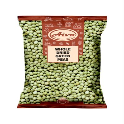 Aiva Dried Green Peas Whole (Marrowfat Peas, Vatana, Matar) 4 LB Bulk Premium Whole Green Peas for Soups, Curries, and Stews