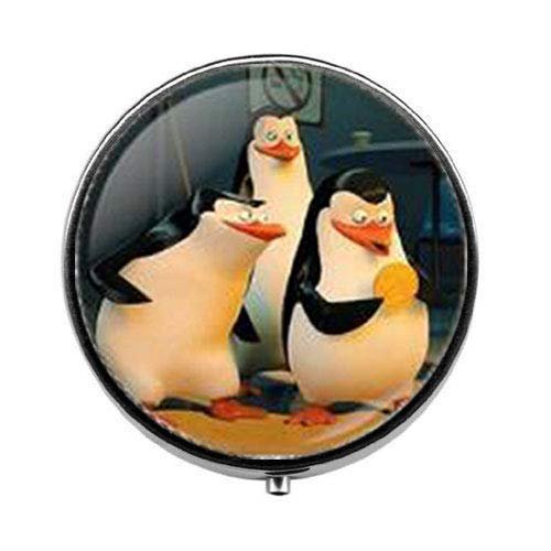 Beautiful Penguins Glass Pill Box - Charm Pill Box - Glass Candy Box Art Photo Jewelry Birthday Festival Gift Beautiful Gift