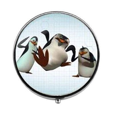Beautiful Penguins Glass Pill Box - Charm Pill Box - Glass Candy Box Art Photo Jewelry Birthday Festival Gift Beautiful Gift