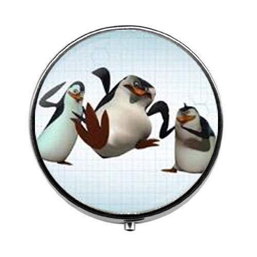 Beautiful Penguins Glass Pill Box - Charm Pill Box - Glass Candy Box Art Photo Jewelry Birthday Festival Gift Beautiful Gift