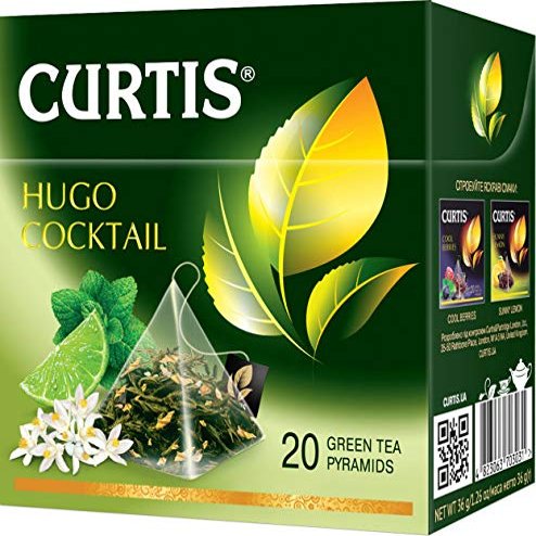 Curtis Hugo Coctail Green Tea 20 Tea Pyramids (Pack of 2)