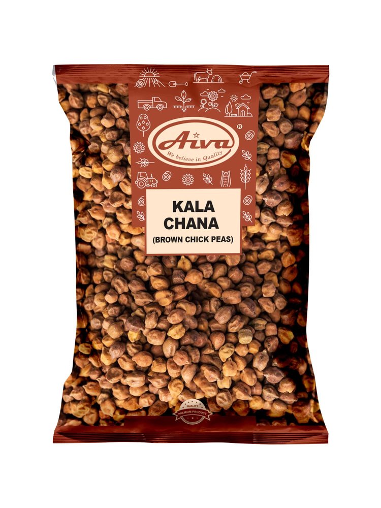Aiva Chickpeas (Kala Or Brown Chana with Skin) | Whole chana | Dry Chickpeas - 4 LB, Brown Chickpeas Lentils