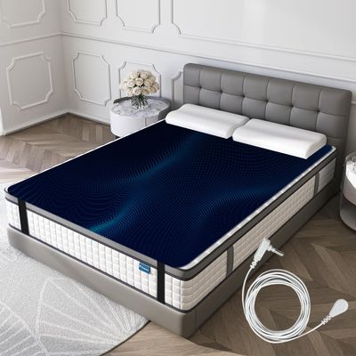 Grounding Mat, Grounding Sleep Mat 54x 71 Perforated Design 100% Conductive Carbon Leatherette Grounding Mats, Fits for Full Size