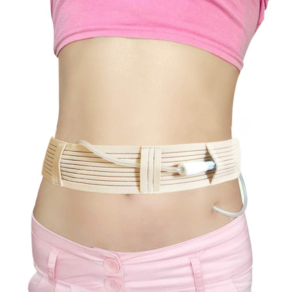 Breathable Peritoneal Dialysis Belt Stretch G/Peg Feeding Tube Holder PD Catheter Covers Bag Drainage Abdominal Fixation Medical Nursing Supplies, Large(35-49 Inch)