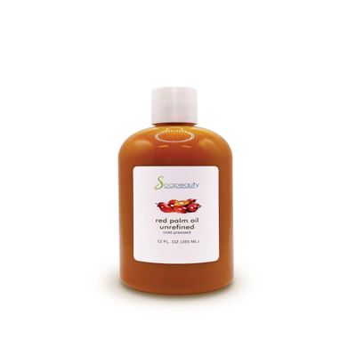 Soapeauty Red Palm Oil | 100% Pure Extra Virgin Unrefined | Cold Pressed Carrier Oil | Natural Moisturizer for Skin, Hair & DIY Skincare | 12 fl oz