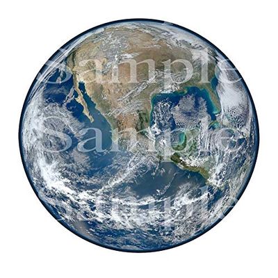 1/2 Sheet - Planet Earth Space Birthday - D24592 - 2D Edible Cake Cupcake Party Topper