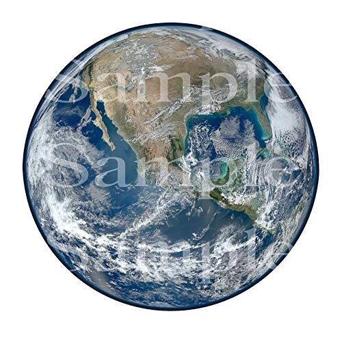 1/4 Sheet - Planet Earth Space Birthday - D24592 - 2D Edible Cake Cupcake Party Topper