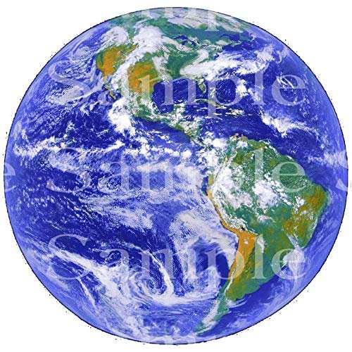 1/2 Sheet - Planet Earth Space Birthday - D24591 - 2D Edible Cake Cupcake Party Topper