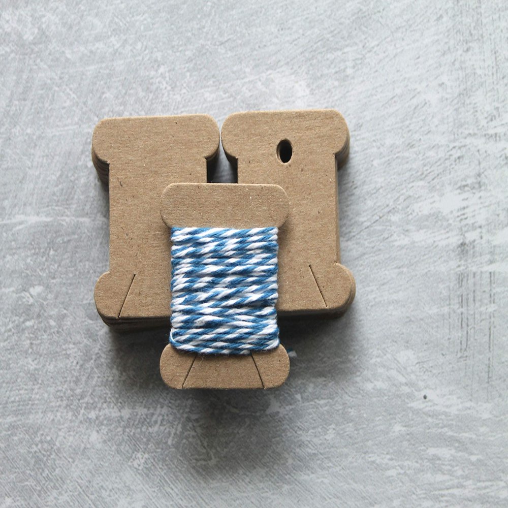 100 cardboard - chipboard floss cards kraft brown color wind your floss, yarn and threads