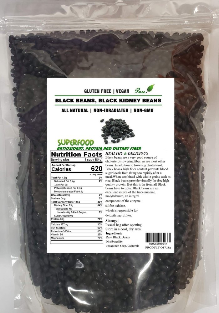 6 LB 100% ALL Natural, Black Turtle Beans,Black Beans,Black Kidney Beans
