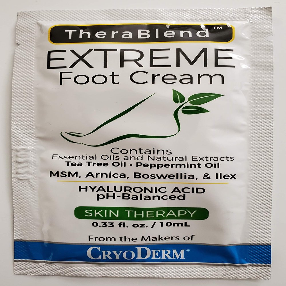 CryoDerm TheraBlend Extreme Foot Cream 0.33oz Travel Packets (6)