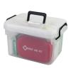 EudokkyNA 1-Pack Clear First Aid Kit Container, Travel Medicine Storage Box with Tray view 1