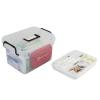 EudokkyNA 1-Pack Clear First Aid Kit Container, Travel Medicine Storage Box with Tray view 2