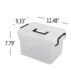 EudokkyNA 1-Pack Clear First Aid Kit Container, Travel Medicine Storage Box with Tray view 3