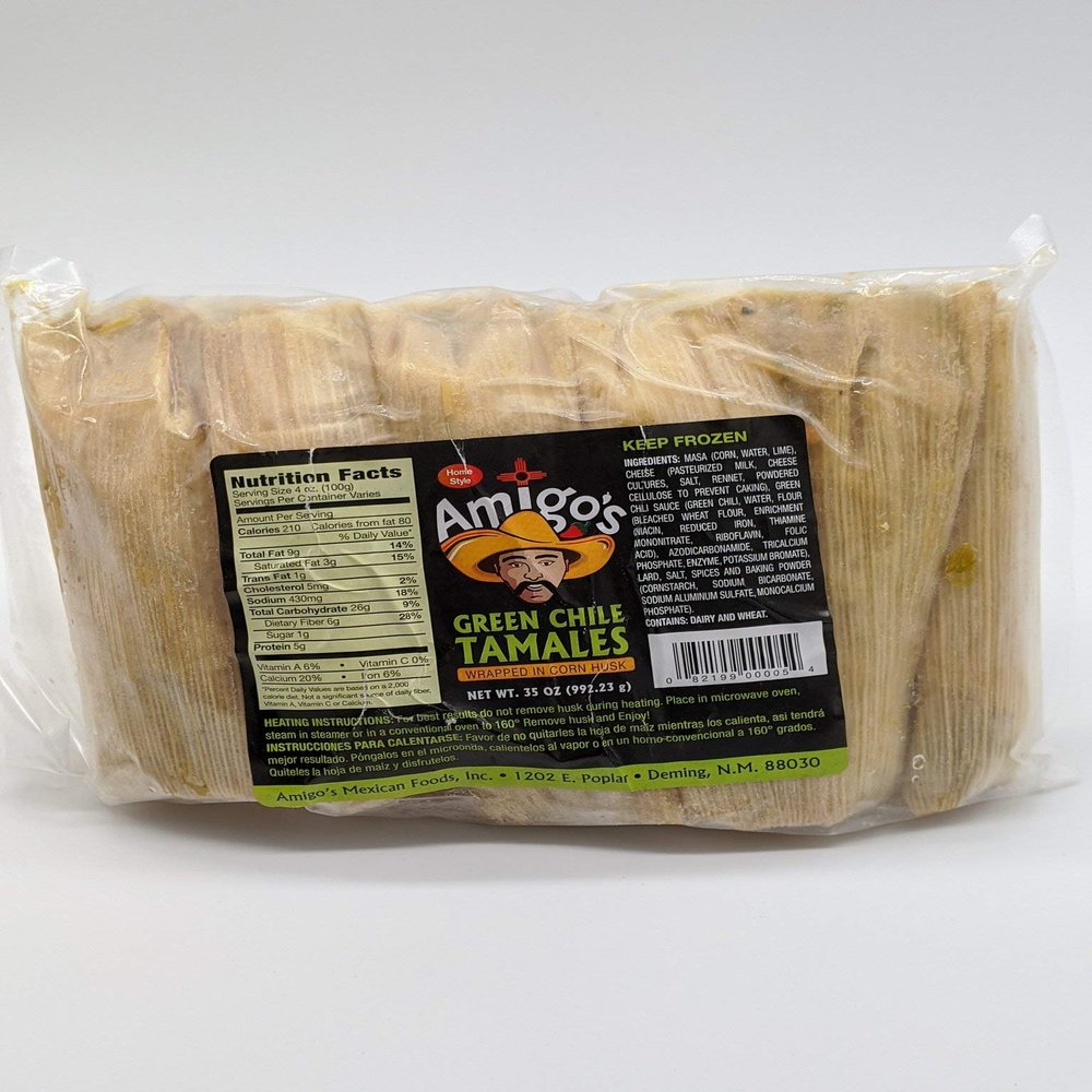 Hatch Green Chile Chicken Tamales (1 Dozen)