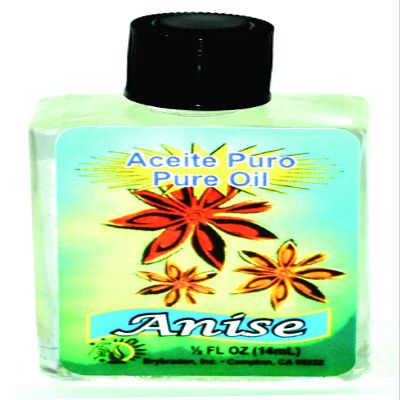 12 PIECES BRYBRADAN ANISE PURE OIL - ANIS ACEITE PURO 1/2 FL.OZ. (14.7 ML)