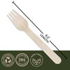 100% Compostable Disposable Forks 600 Pcs - Eco-Friendly Birch Wood Forks - 6.5" Biodegradable Heavy Duty Fork Set - Wooden Silverware Cutlery Utensils for Wedding, Birthday Party & All Occasions view 2