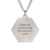 American Medical ID  Classic Alert Necklace With Stainless Steel Hexagon Identification Tag. Select 18, 20, 24 or 27 inch length. Alert EMS To Medical Conditions, Allergies, Emergency Contacts. view 3