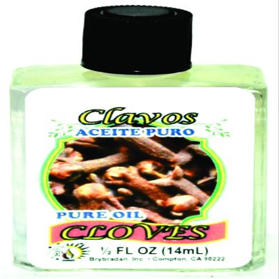 12 PIECES BRYBRADAN CLOVES PURE OIL CLAVO DE OLOR ACEITE PURO  FL.OZ. (14.7 ML)
